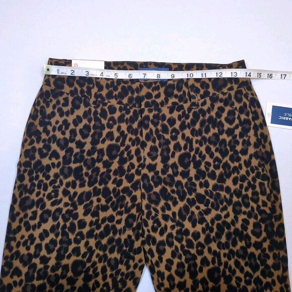 Old Navy Harper Mid Rise Pants Womens Sz 0 Leopard Cheetah Brown Black 28x25 NWT - Picture 9 of 13